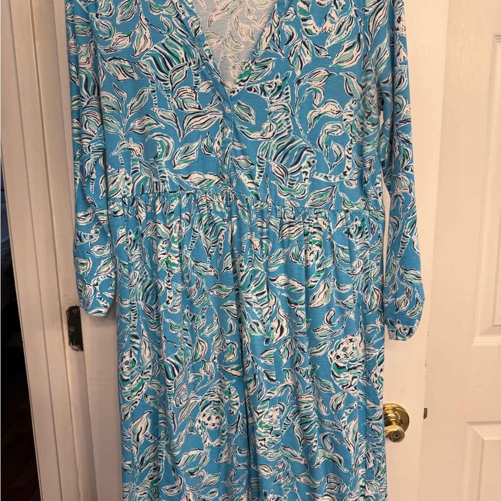 Lilly Pulitzer Blue Printed Dress
